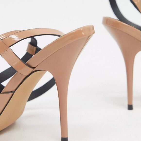 ASOS pointy toe Nash sandal. Stiletto heels Ankle Straps - Picture 3 of 16